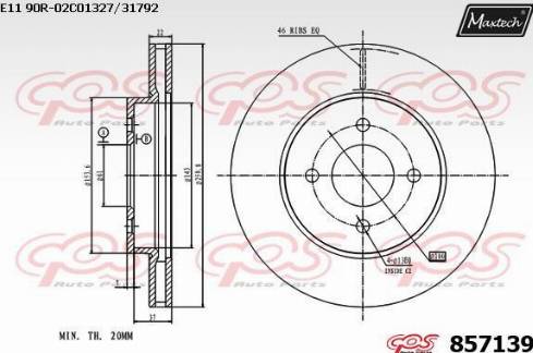 Maxtech 857139.0000 - Kočioni disk www.molydon.hr