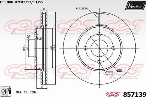 Maxtech 857139.0080 - Kočioni disk www.molydon.hr