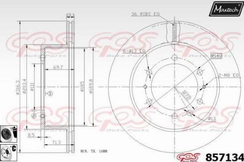 Maxtech 857134.6060 - Kočioni disk www.molydon.hr