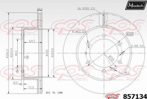 Maxtech 857134.0000 - Kočioni disk www.molydon.hr