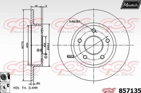 Maxtech 857135.6060 - Kočioni disk www.molydon.hr