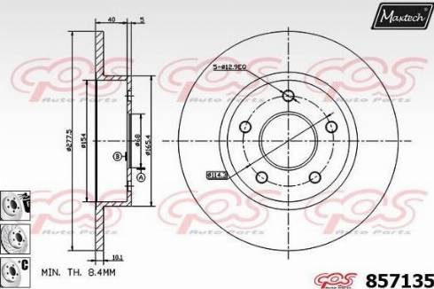 Maxtech 857135.6880 - Kočioni disk www.molydon.hr