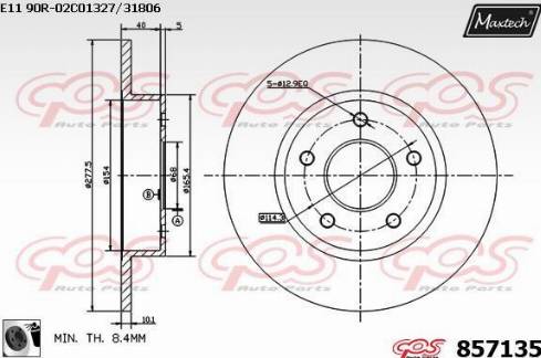 Maxtech 857135.0060 - Kočioni disk www.molydon.hr