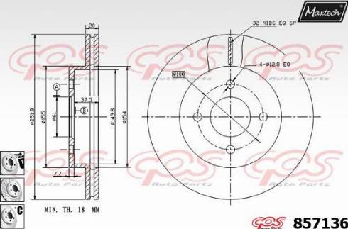 Maxtech 857136.6980 - Kočioni disk www.molydon.hr