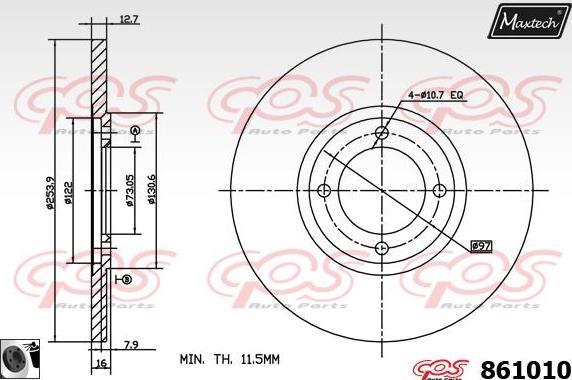 Maxtech 857136 - Kočioni disk www.molydon.hr