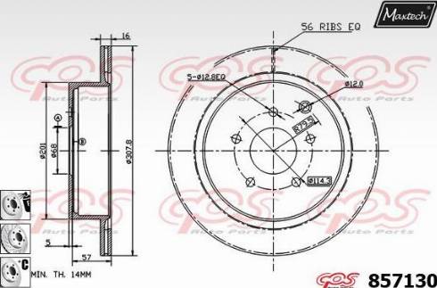 Maxtech 857130.6980 - Kočioni disk www.molydon.hr