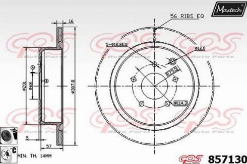 Maxtech 857130.6060 - Kočioni disk www.molydon.hr