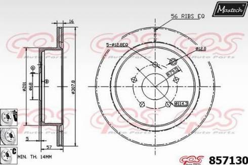 Maxtech 857130.6880 - Kočioni disk www.molydon.hr