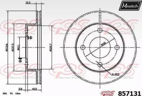 Maxtech 857131.0000 - Kočioni disk www.molydon.hr