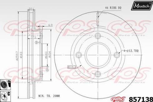 Maxtech 857138.6060 - Kočioni disk www.molydon.hr