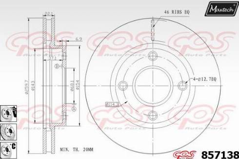 Maxtech 857138.6880 - Kočioni disk www.molydon.hr