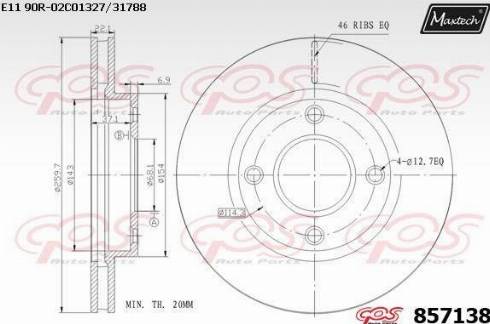 Maxtech 857138.0000 - Kočioni disk www.molydon.hr