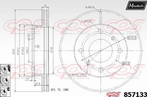 Maxtech 857133.6980 - Kočioni disk www.molydon.hr