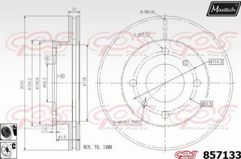 Maxtech 857133.6060 - Kočioni disk www.molydon.hr