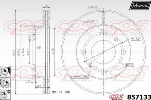 Maxtech 857133.6880 - Kočioni disk www.molydon.hr