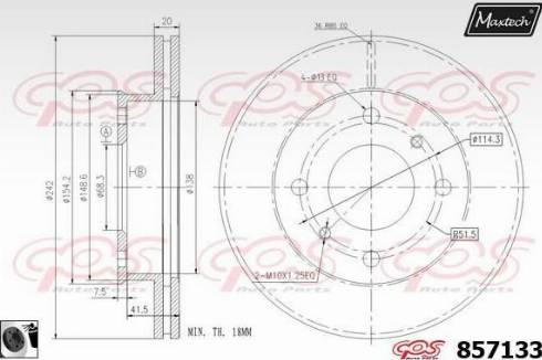 Maxtech 857133.0060 - Kočioni disk www.molydon.hr