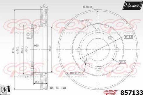 Maxtech 857133.0080 - Kočioni disk www.molydon.hr