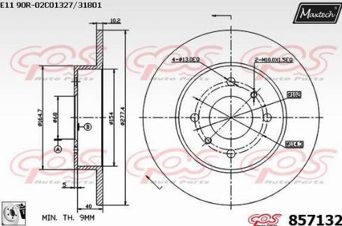 Maxtech 857132.0080 - Kočioni disk www.molydon.hr