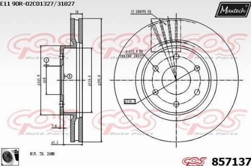 Maxtech 857137.0060 - Kočioni disk www.molydon.hr