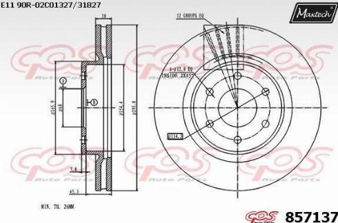 Maxtech 857137.0000 - Kočioni disk www.molydon.hr