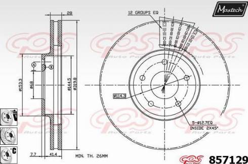 Maxtech 857129.6980 - Kočioni disk www.molydon.hr