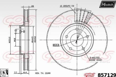 Maxtech 857129.0080 - Kočioni disk www.molydon.hr