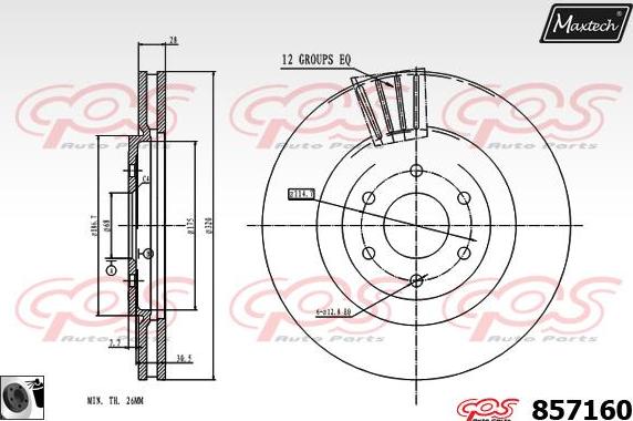 Maxtech 857129 - Kočioni disk www.molydon.hr