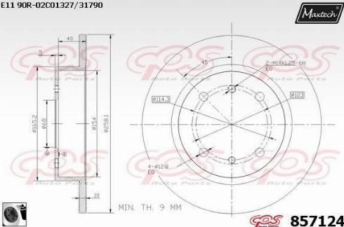 Maxtech 857124.0060 - Kočioni disk www.molydon.hr