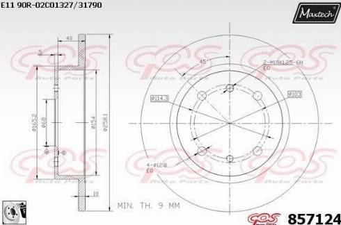 Maxtech 857124.0080 - Kočioni disk www.molydon.hr