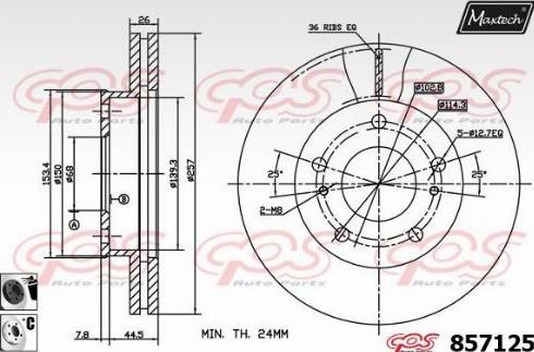 Maxtech 857125.6060 - Kočioni disk www.molydon.hr