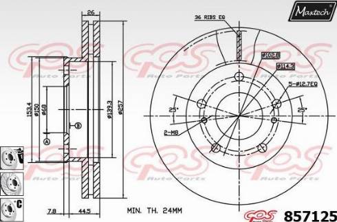 Maxtech 857125.6880 - Kočioni disk www.molydon.hr