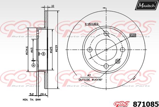 Maxtech 857125 - Kočioni disk www.molydon.hr