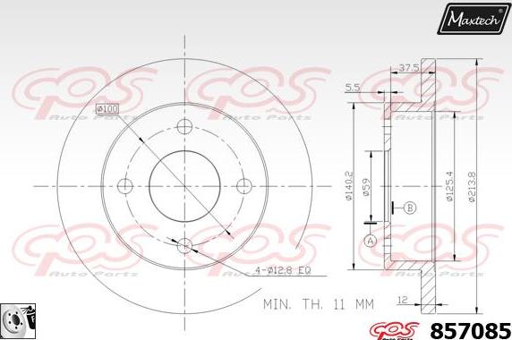 Maxtech 857126 - Kočioni disk www.molydon.hr