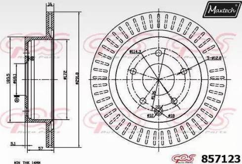 Maxtech 857123.0000 - Kočioni disk www.molydon.hr