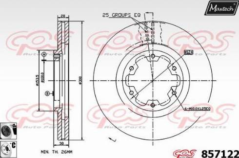 Maxtech 857122.6060 - Kočioni disk www.molydon.hr