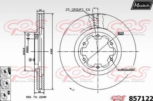 Maxtech 857122.6880 - Kočioni disk www.molydon.hr