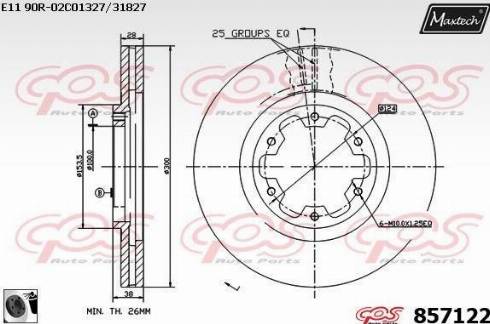 Maxtech 857122.0060 - Kočioni disk www.molydon.hr