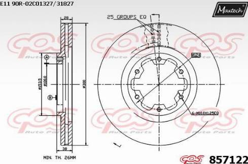 Maxtech 857122.0000 - Kočioni disk www.molydon.hr