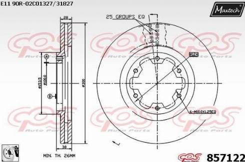 Maxtech 857122.0080 - Kočioni disk www.molydon.hr