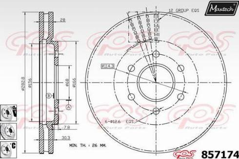 Maxtech 857174.6980 - Kočioni disk www.molydon.hr