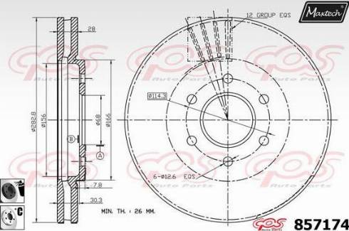 Maxtech 857174.6060 - Kočioni disk www.molydon.hr