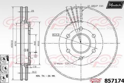 Maxtech 857174.6880 - Kočioni disk www.molydon.hr