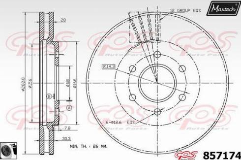 Maxtech 857174.0060 - Kočioni disk www.molydon.hr