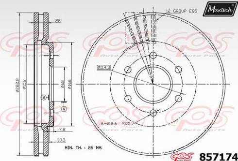 Maxtech 857174.0000 - Kočioni disk www.molydon.hr