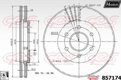 Maxtech 857174.0080 - Kočioni disk www.molydon.hr