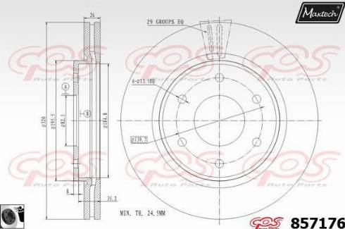 Maxtech 857176.0060 - Kočioni disk www.molydon.hr