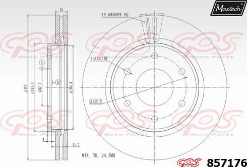 Maxtech 857176.0000 - Kočioni disk www.molydon.hr