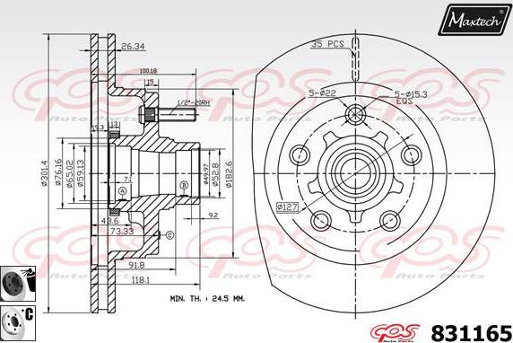 Maxtech 857176 - Kočioni disk www.molydon.hr