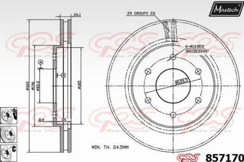 Maxtech 857170.6980 - Kočioni disk www.molydon.hr