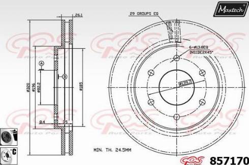 Maxtech 857170.6060 - Kočioni disk www.molydon.hr